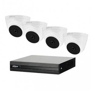 Kit HDCVI 4 Cámaras domo 1 TB Dahua