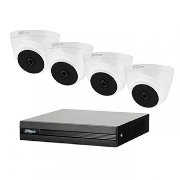 Kit HDCVI 4 Cámaras domo 1 TB Dahua
